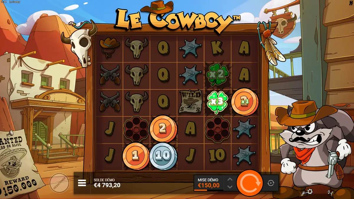 trèfles sur le cowboy