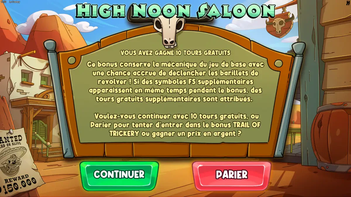 high noon saloon sur le cowboy
