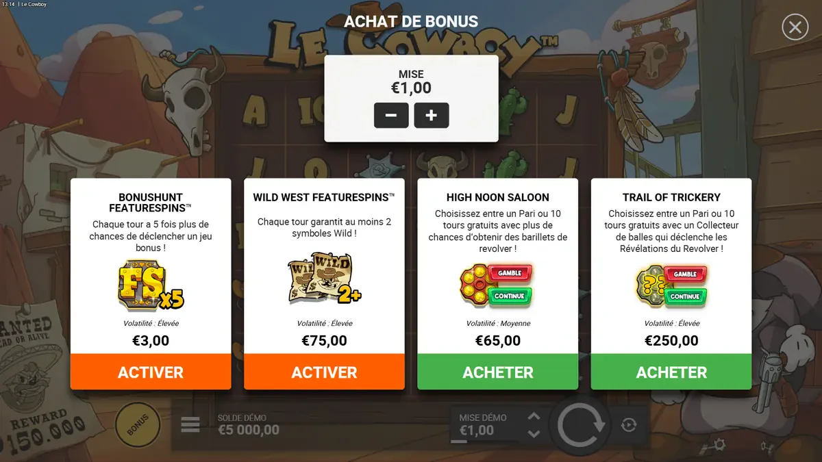 bonus buy de le cowboy