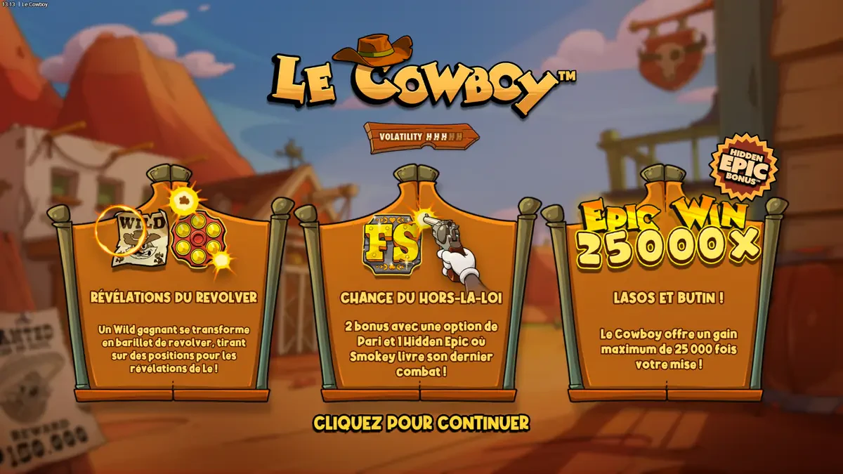max win sur le cowboy