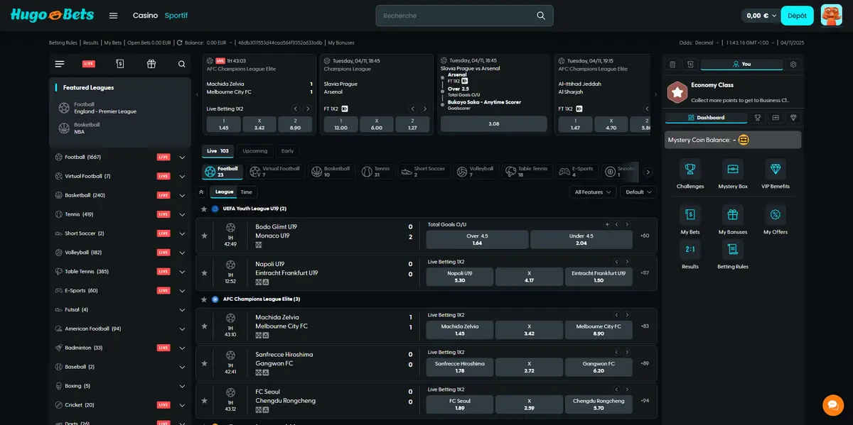 paris sportifs hugobets