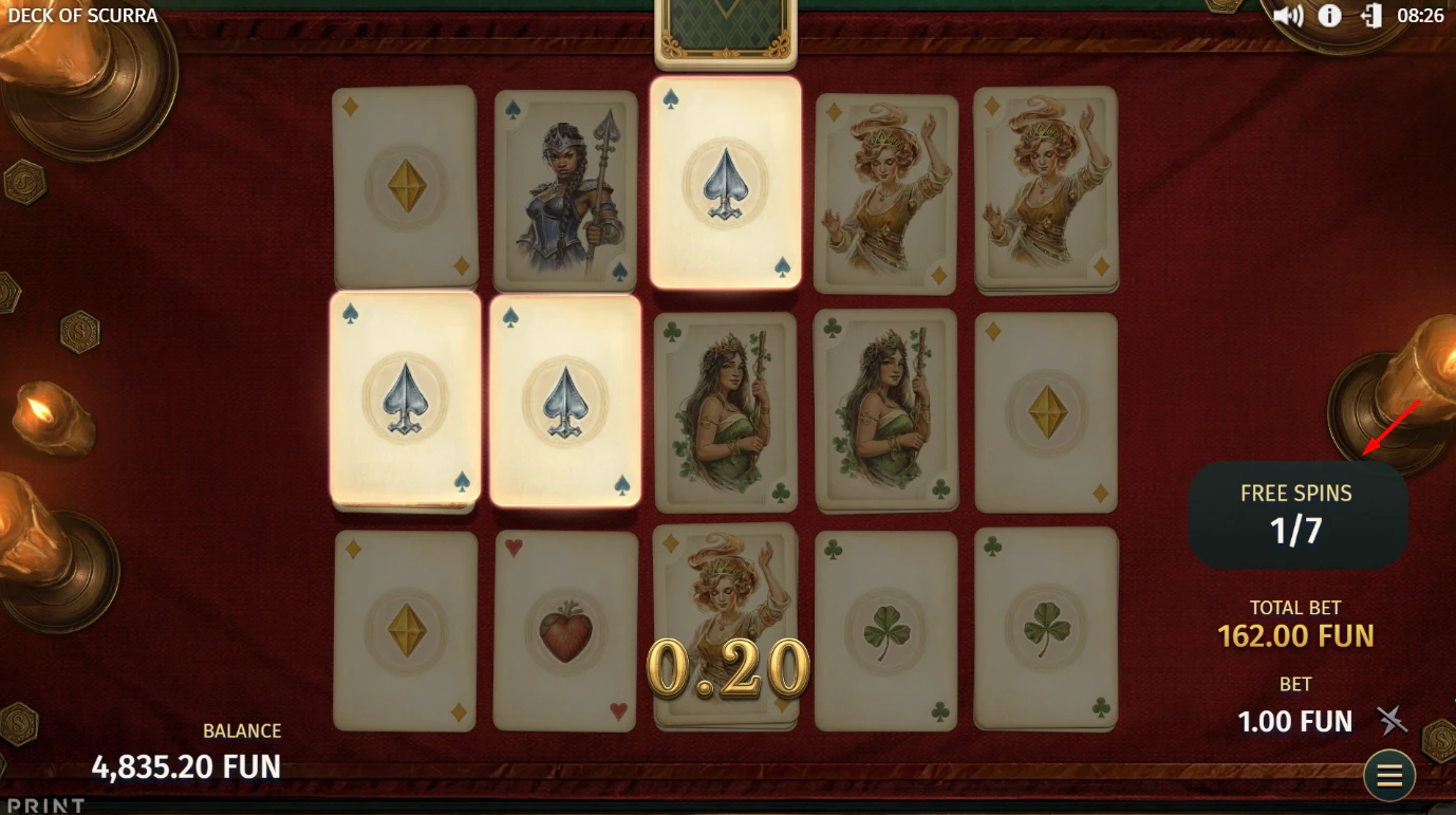 Deck of Scurra Free Spins