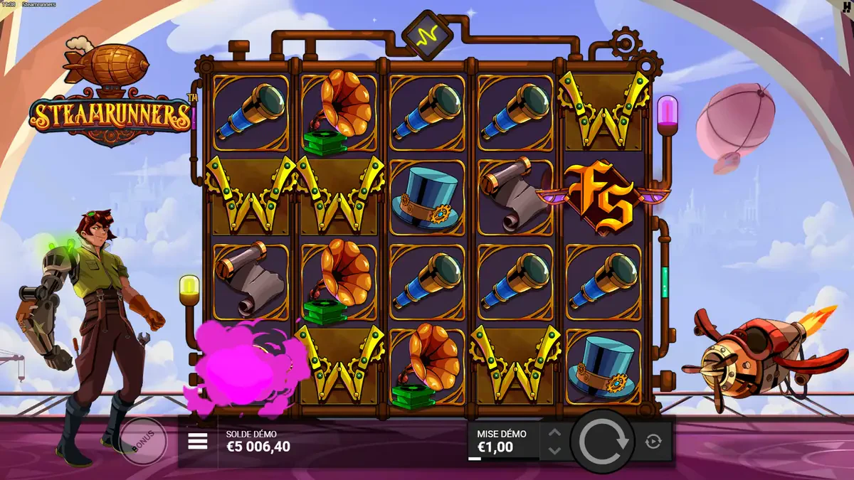 bonbonne violette sur steamrunners