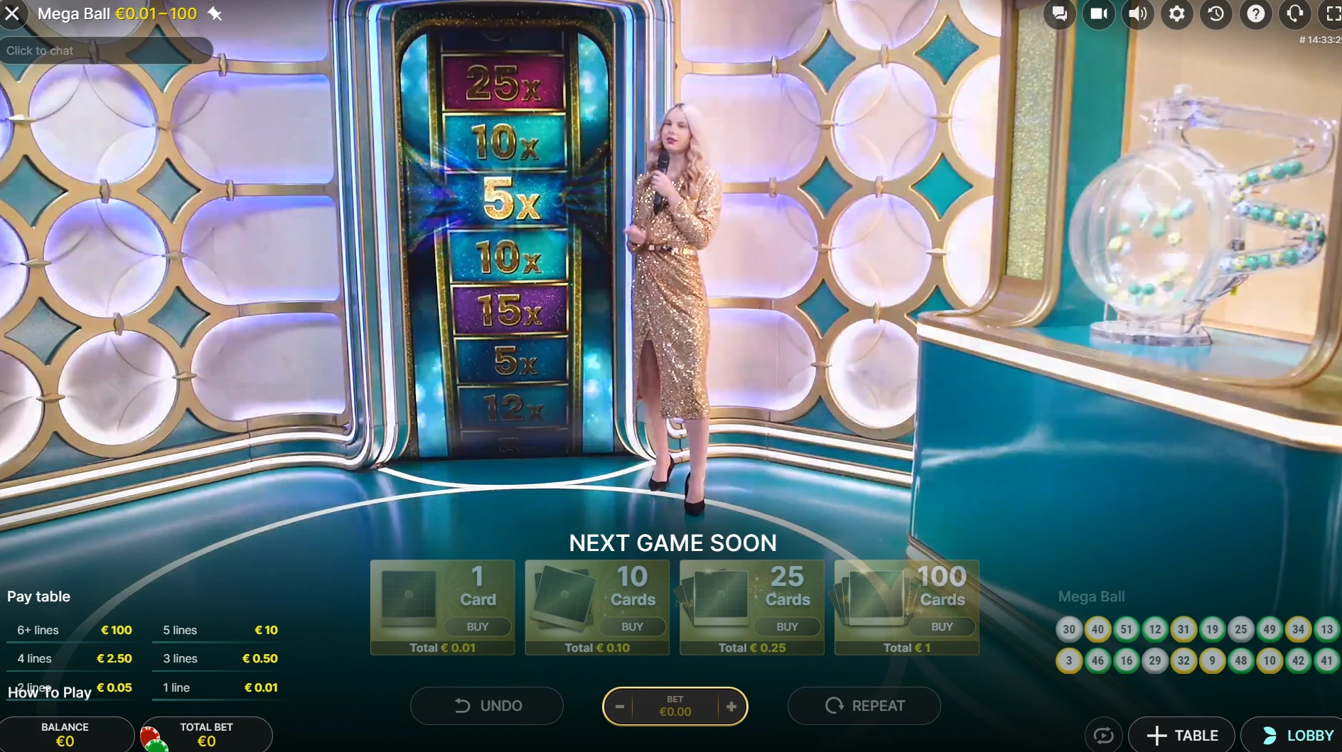 Mega Ball by Evolution Gaming