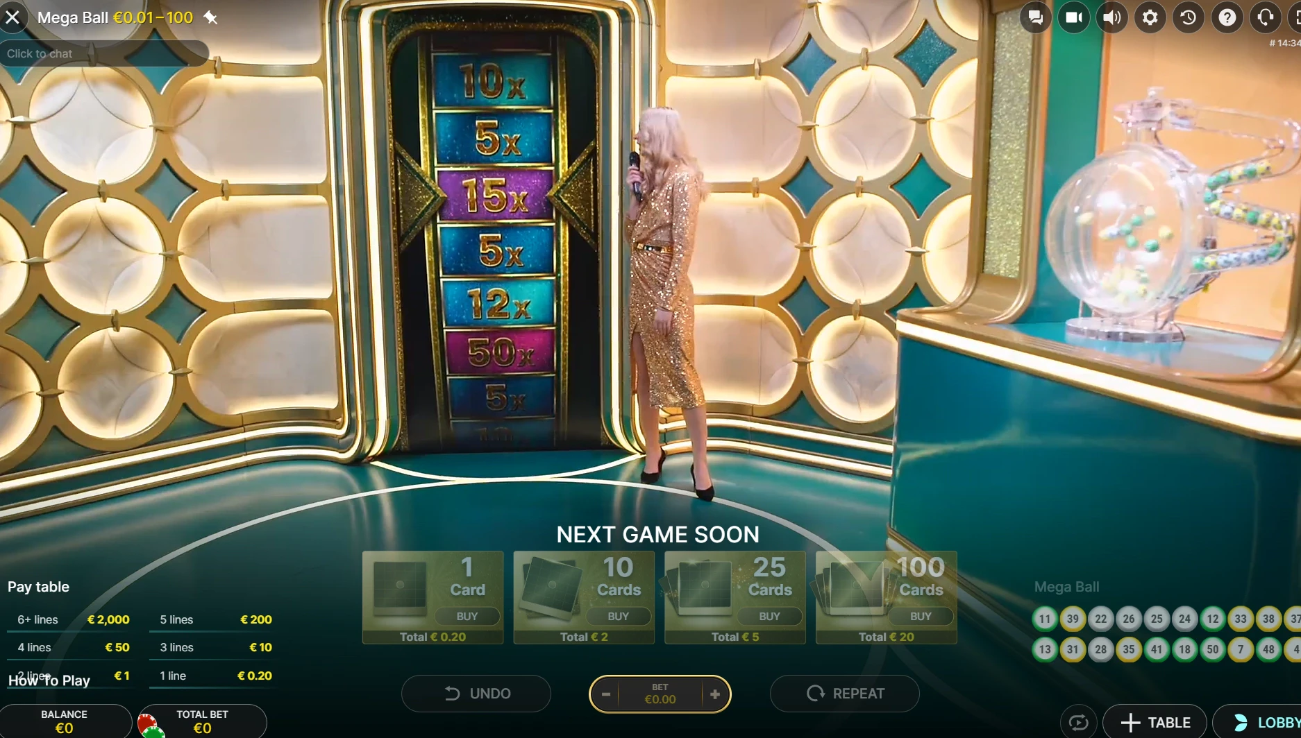 Mega Ball by Evolution Gaming