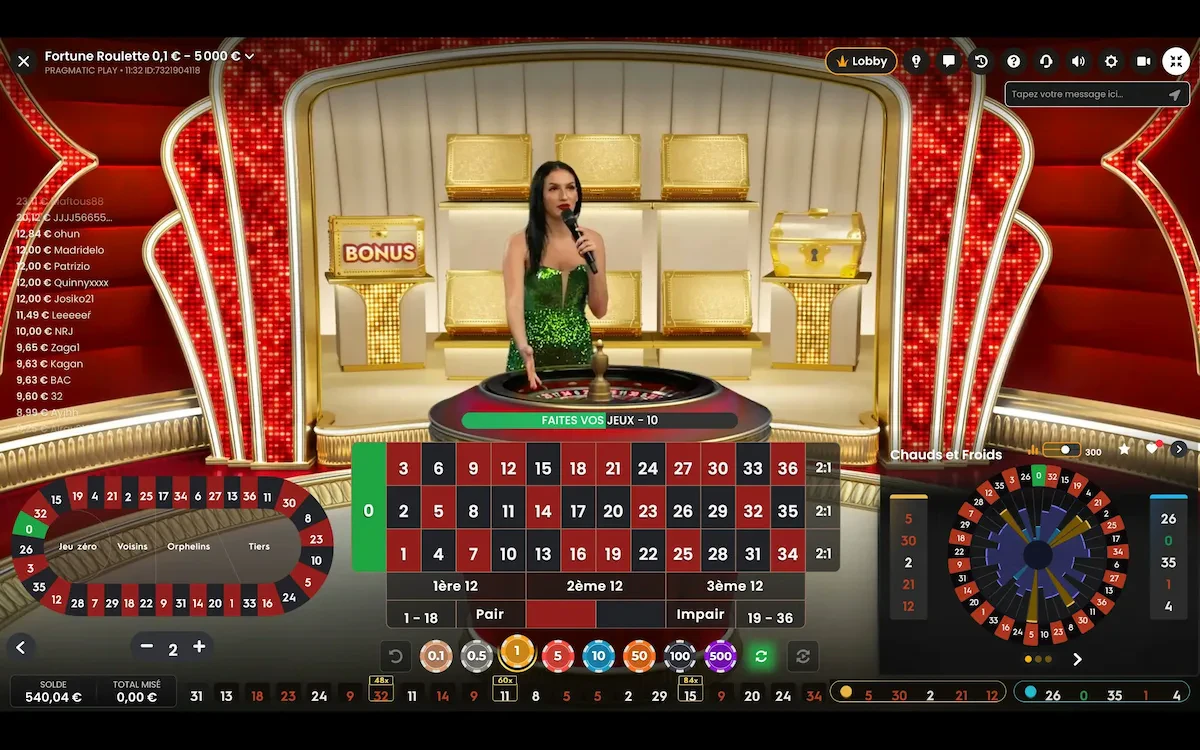 fortune roulette caracteristiques