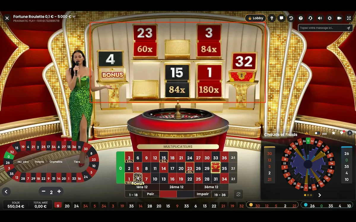 fortune roulette multiplicateurs