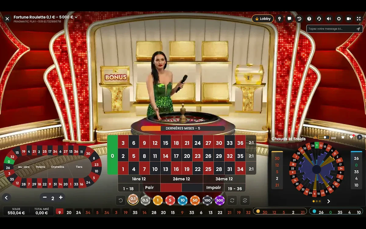 fortune roulette tapis