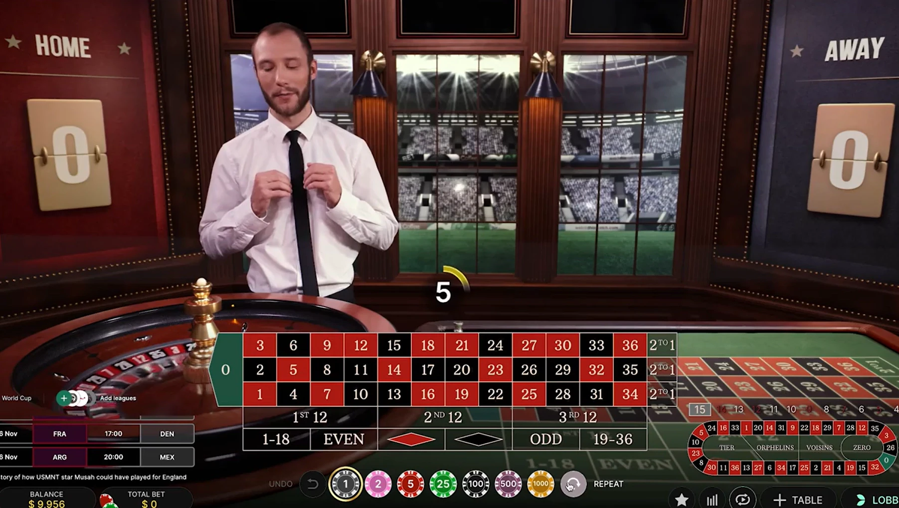 Football Studio Roulette