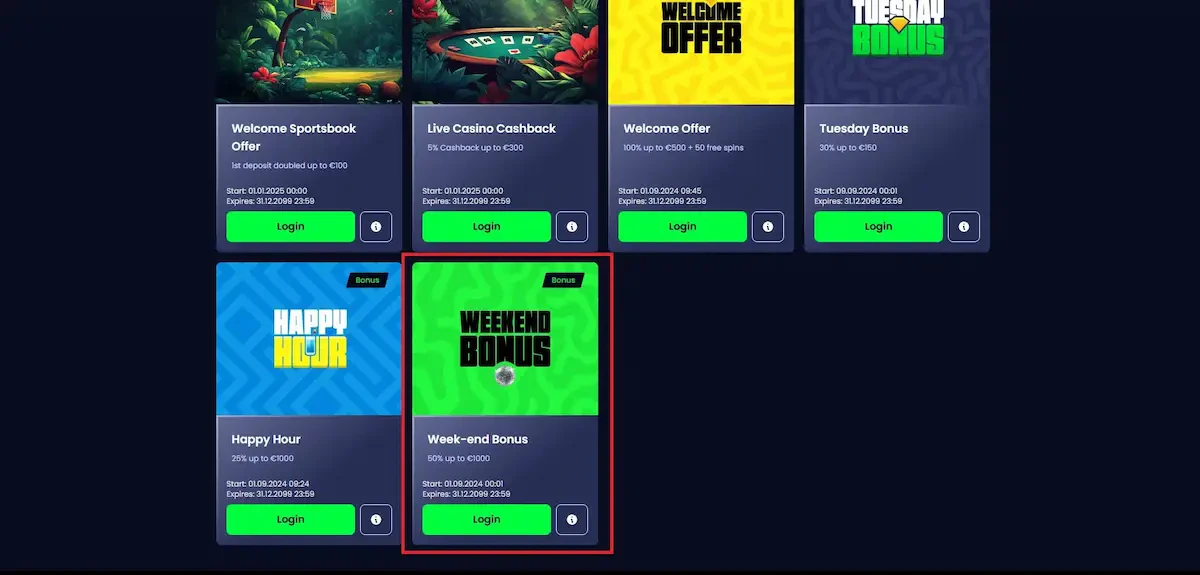 bonus-weekend-pampago