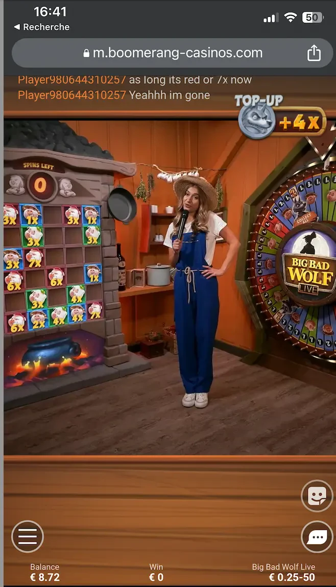 Big Bad Wolf Live bonus mobile