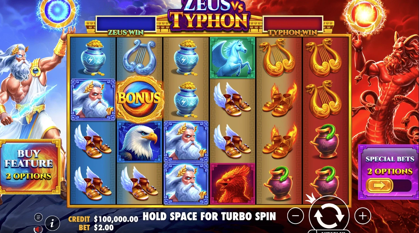 Zeus vs Typhon Game Mechanics