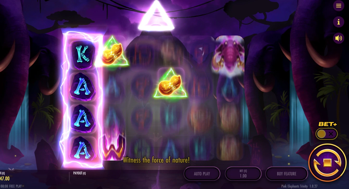 Pink Elephants Trinity Feature Symbols