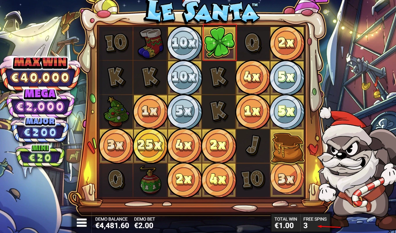 Le Santa Coins and Clovers