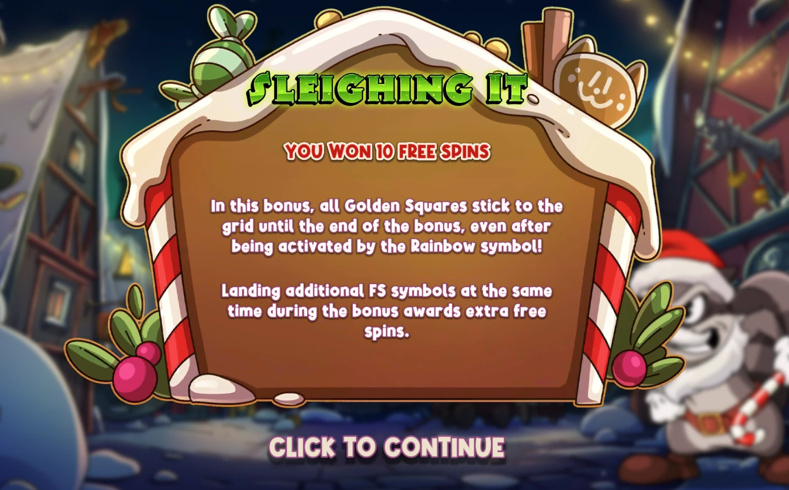 Le Santa Sleighing It Bonus