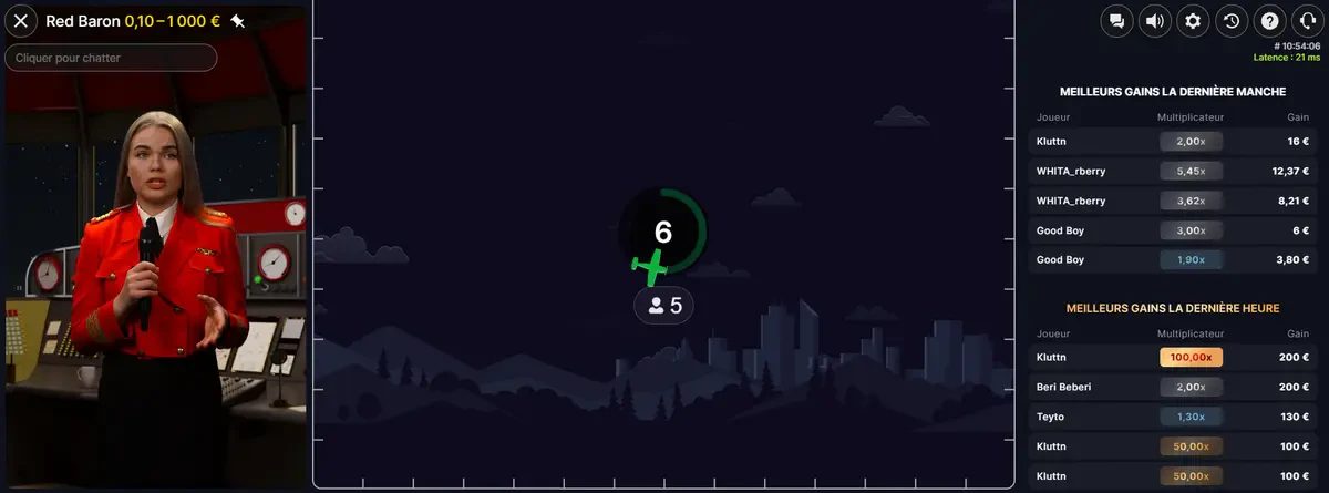 meilleurs gains sur red baron live