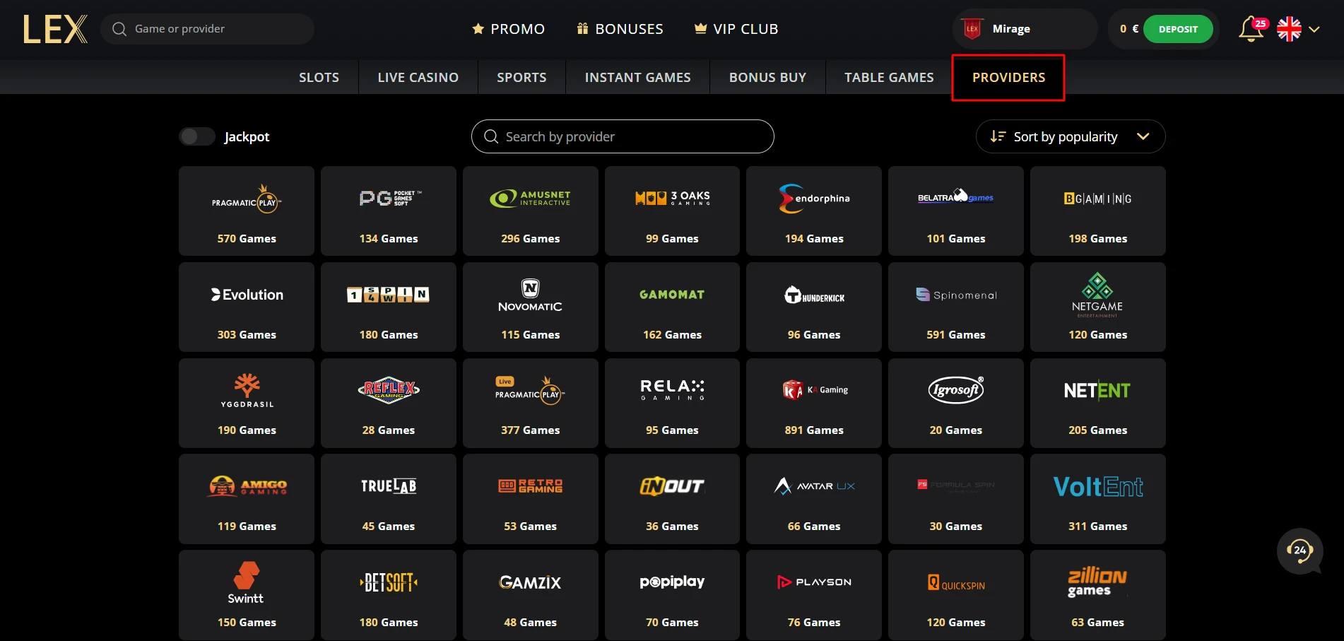 The full list of software providers that Lex has partnered with