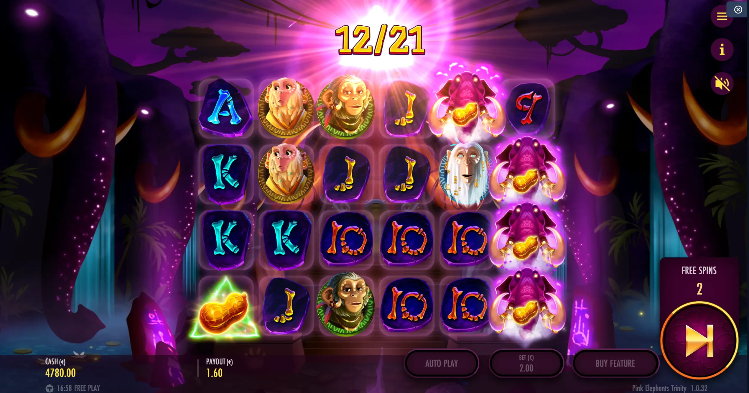 Tela das Rodadas Grátis: confira qual é a tela durante as rodadas grátis.