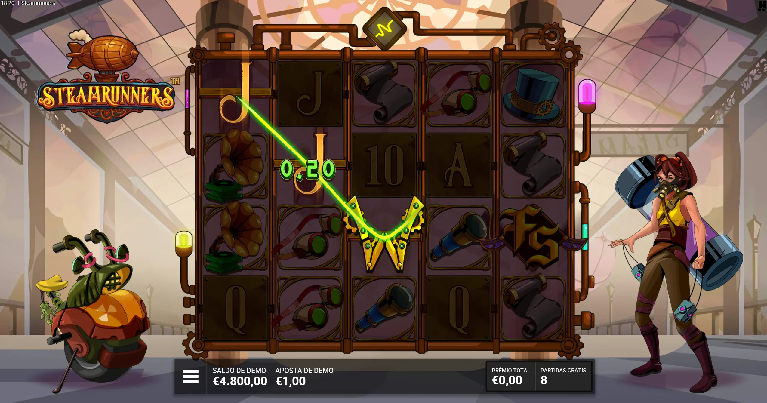 Tela das Rodadas Grátis: confira qual é a tela durante as rodadas grátis.