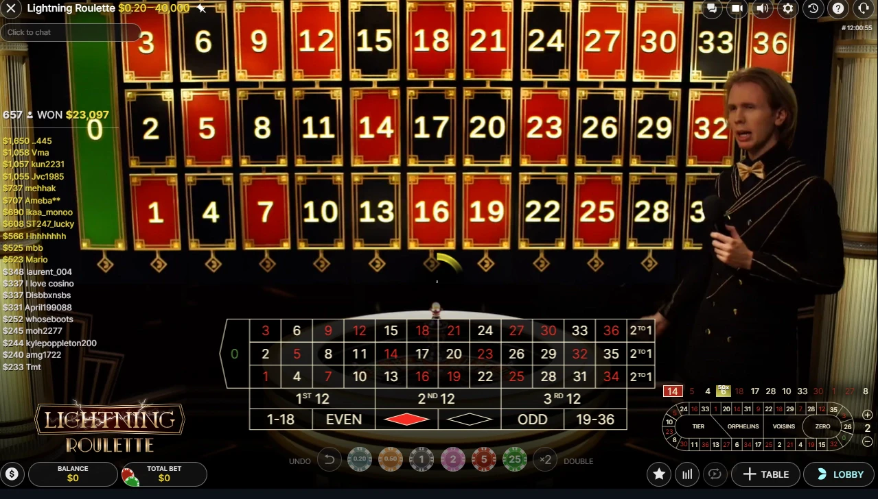 Lightning Roulette Features