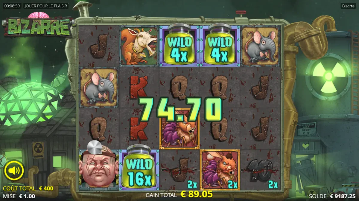 free spins sur bizarre