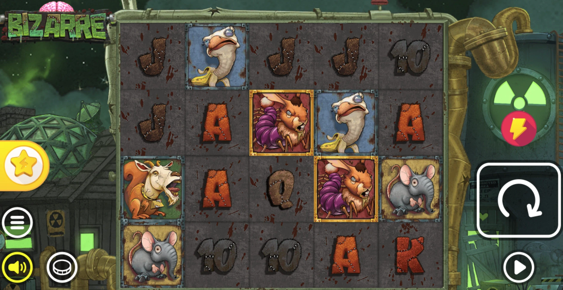 The theme, design, and graphics of the Bizarre slot machine