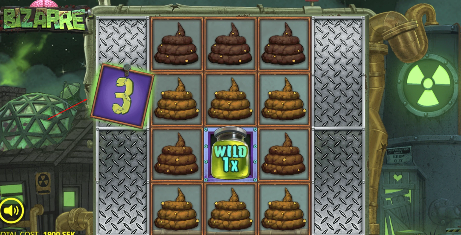 Multipliers and special bonus features in the Bizarre slot