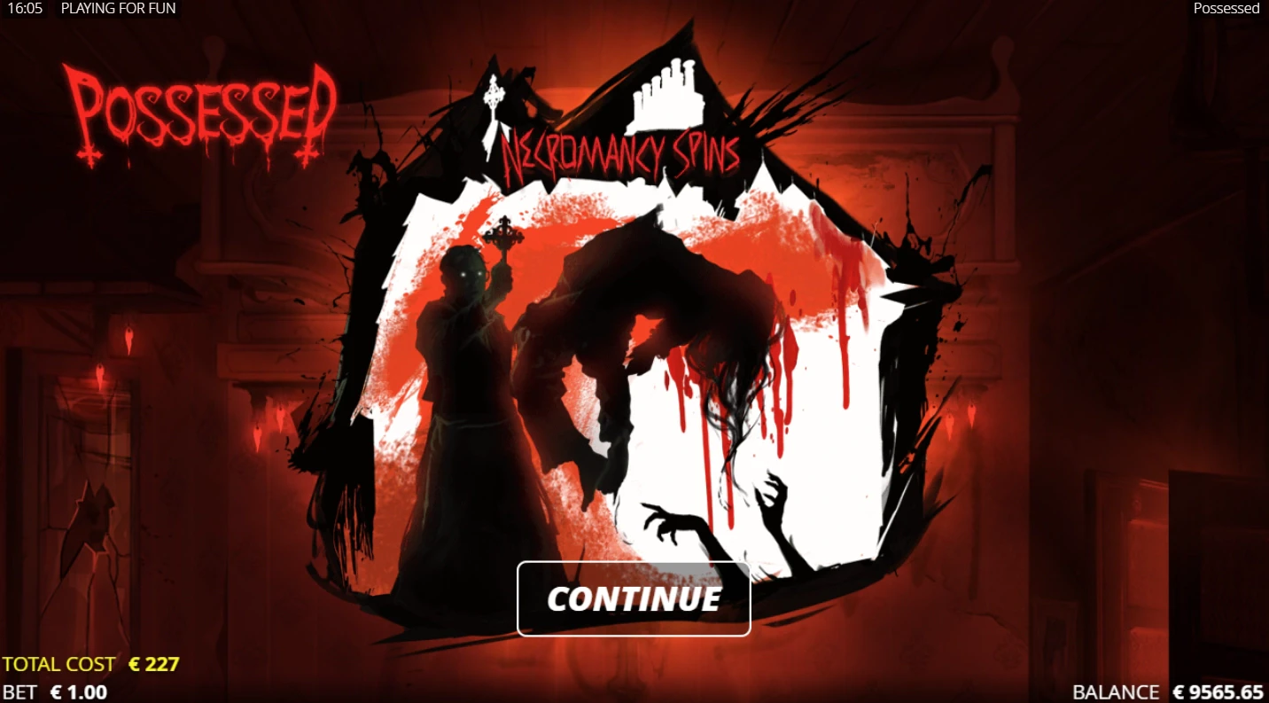 Trigger up to 9 Necromancy Free Spins in the Possessed slot machine
