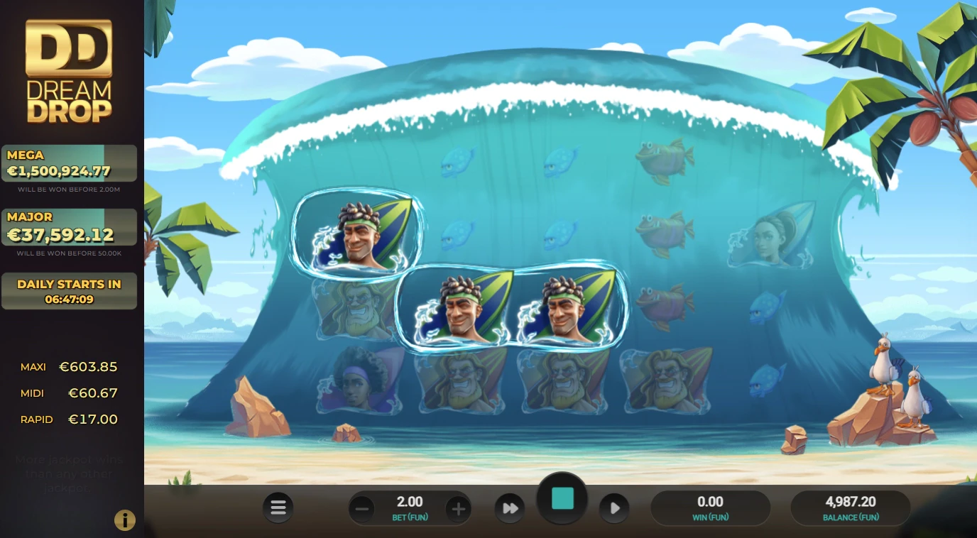 Demo Mode in Cowabunga Dream Drop slot by Relax Gaming