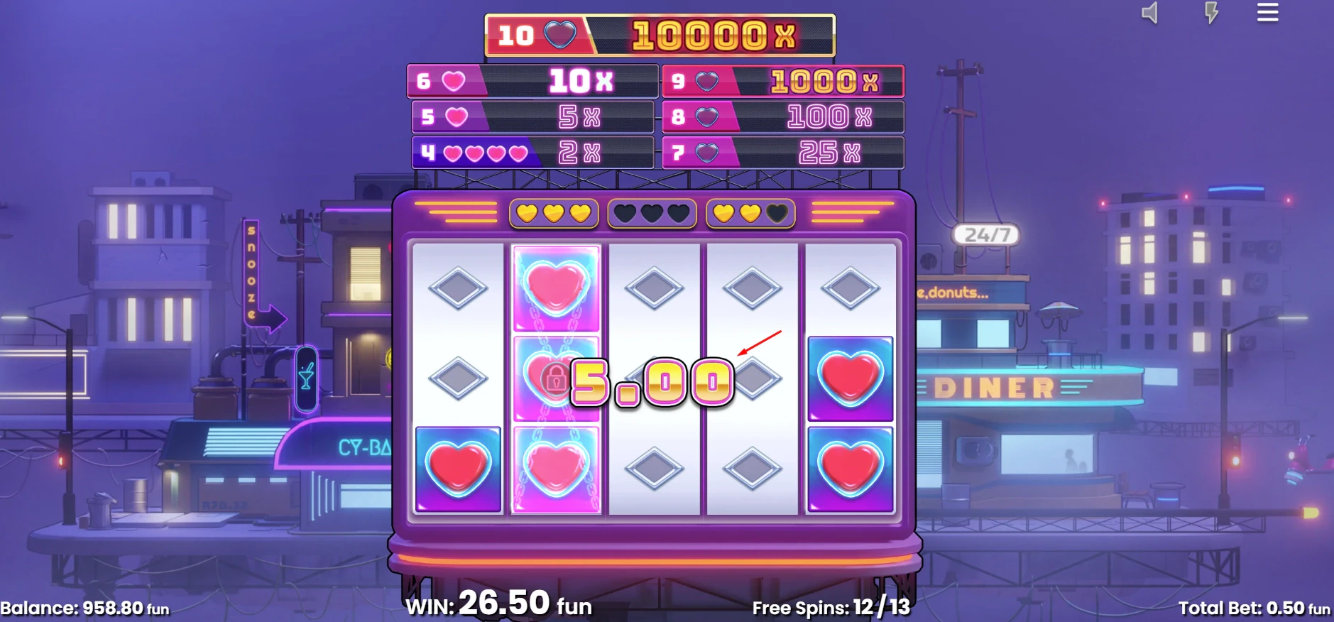 Free Play in the Hearts Highway slot by Push Gaming