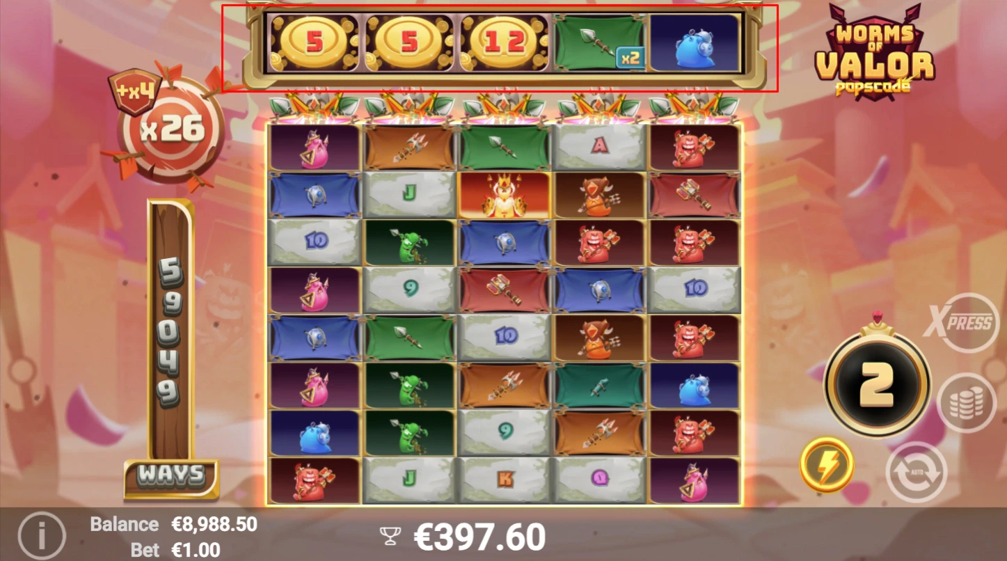 Free Play in the Worms of Valor slot by AvatarUX