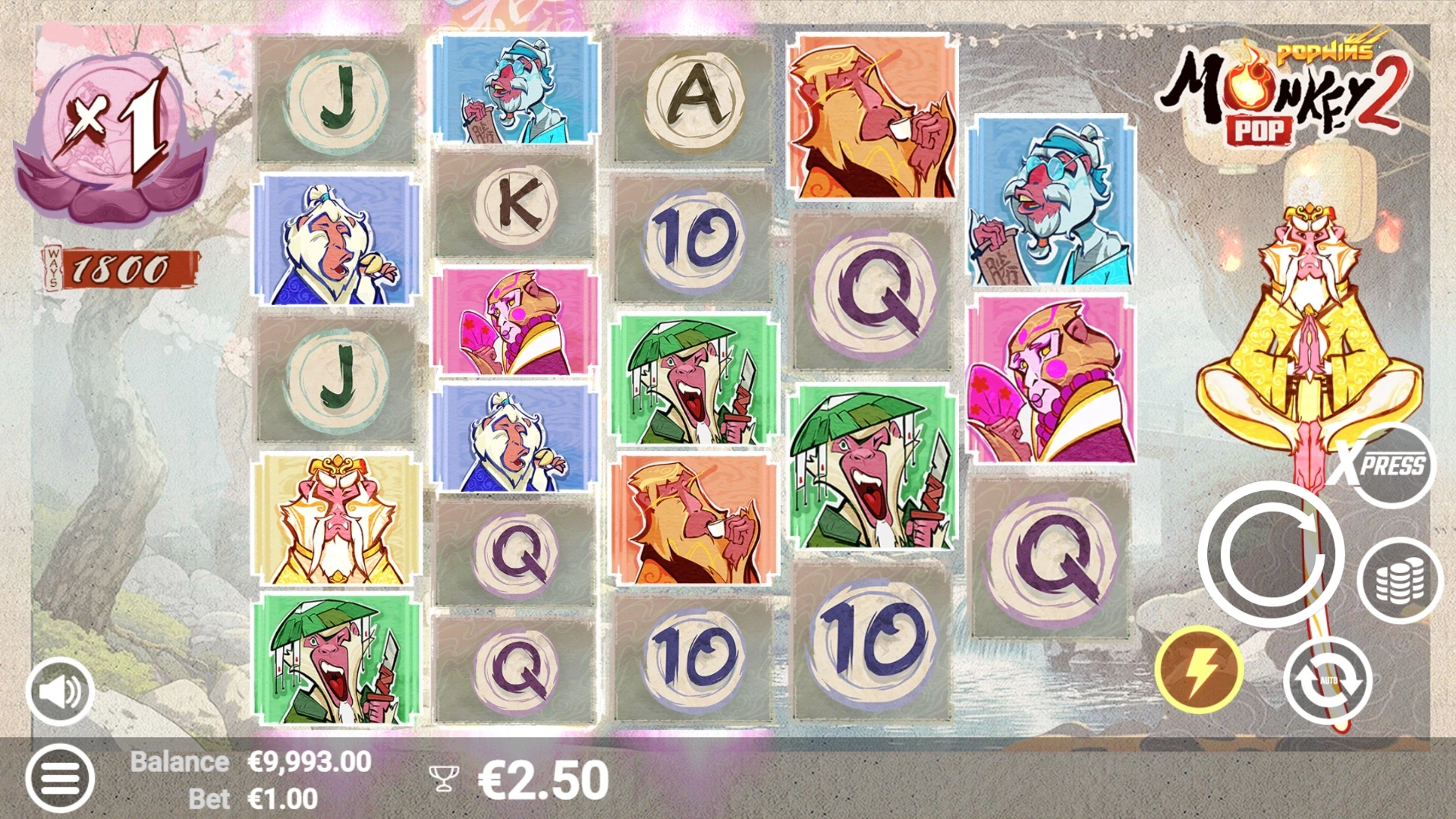 MonkeyPop 2 base game featuring the unique pastel color design