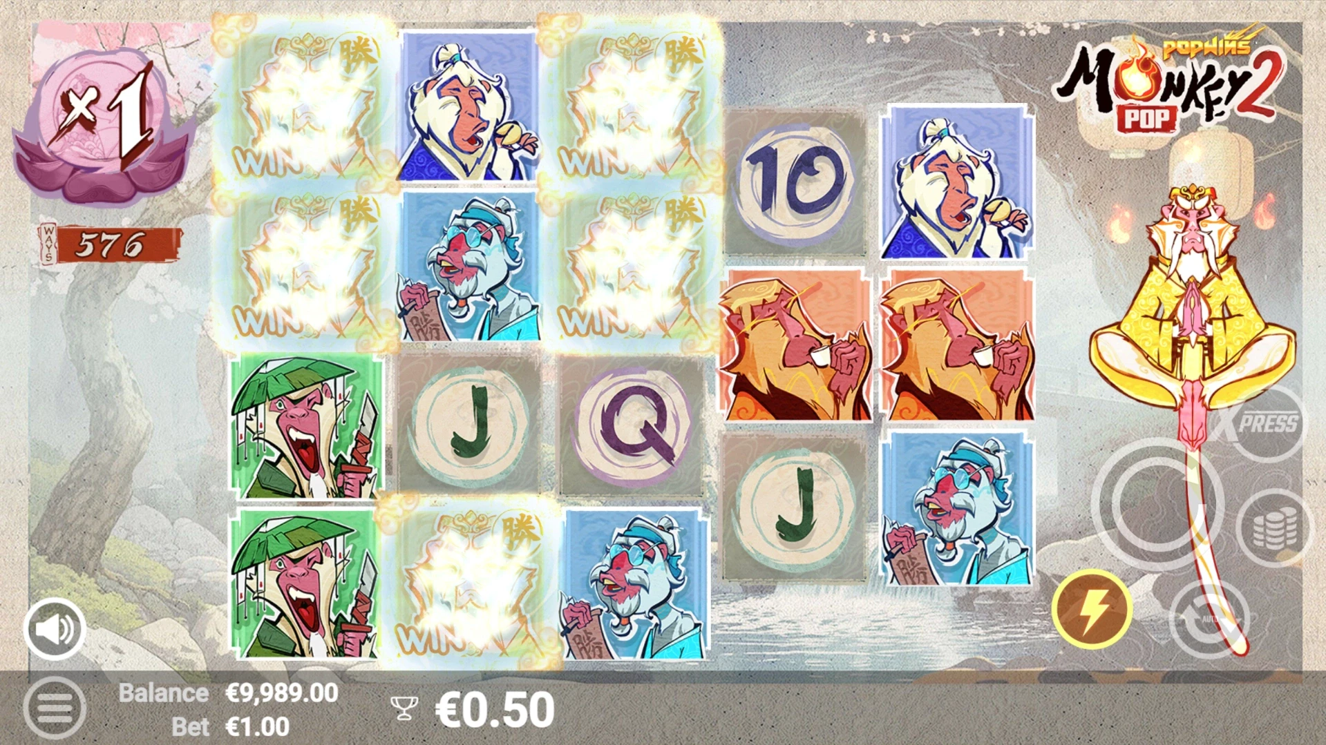 AvatarUX MonkeyPop 2 game mechanic popwin triggering during a win