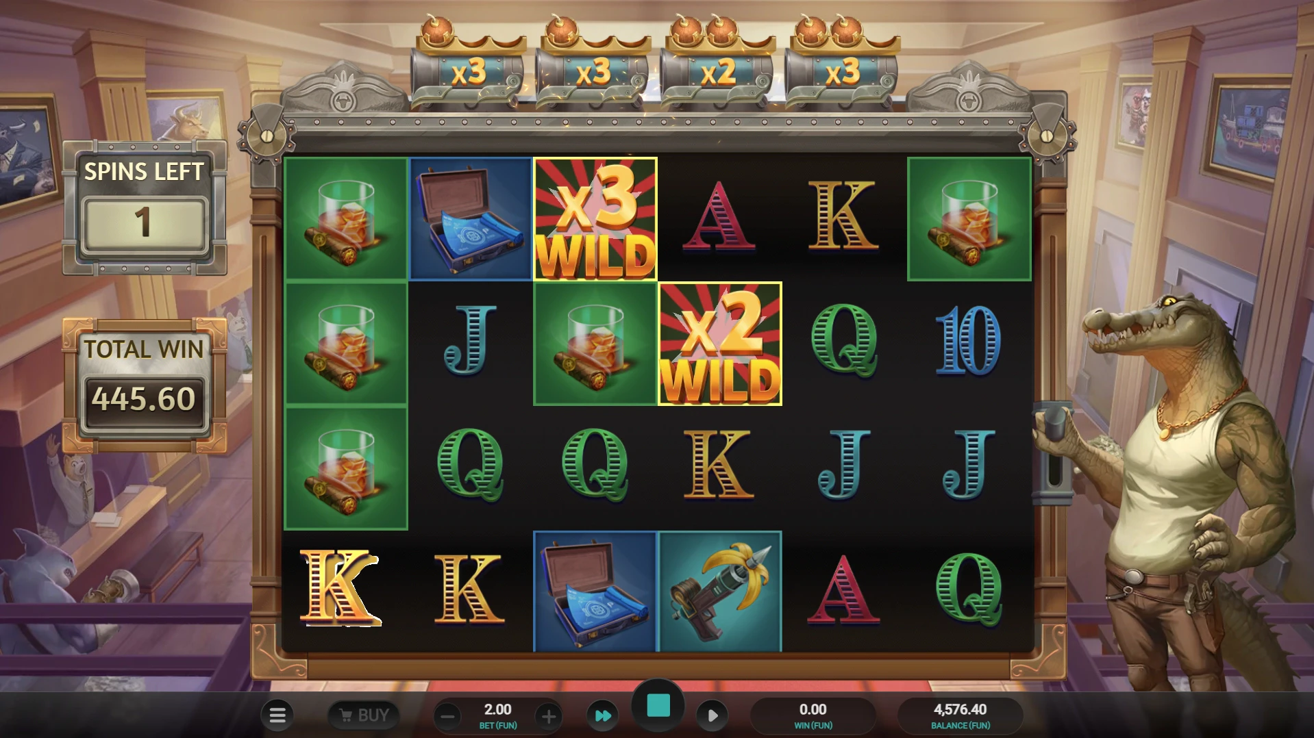 Multiplier Collect Free Spins Round with Coconut Shooters and Wild Multipliers