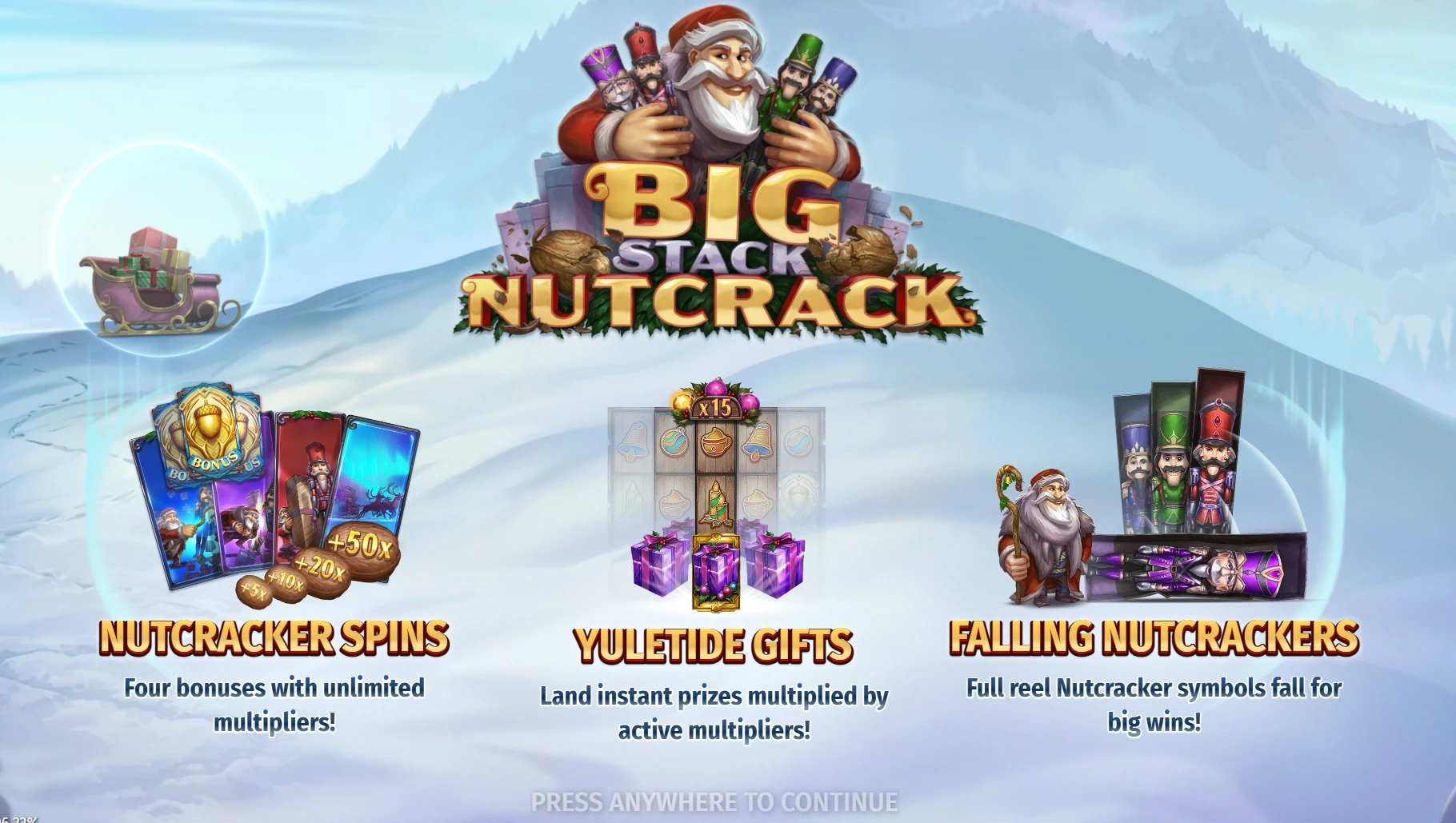 Basic information in the Big Stack Nutcrack slot by Print Studios