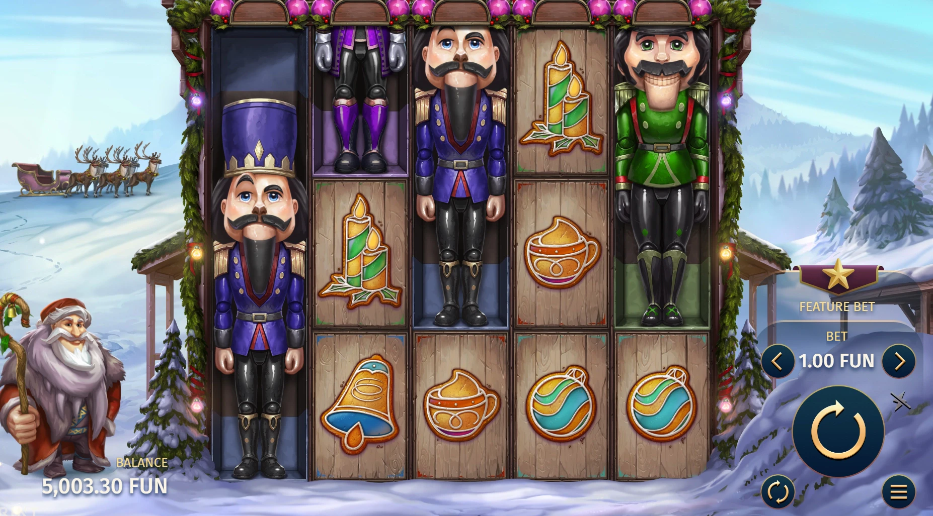 Game mechanics in the Big Stack Nutcrack slot by Print Studios