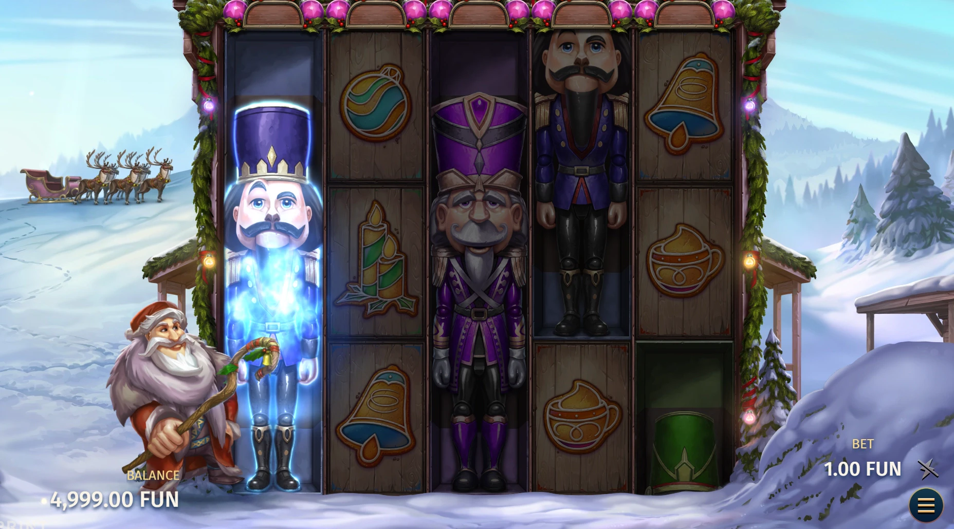 Feature symbols in the Big Stack Nutcrack slot by Print Studios