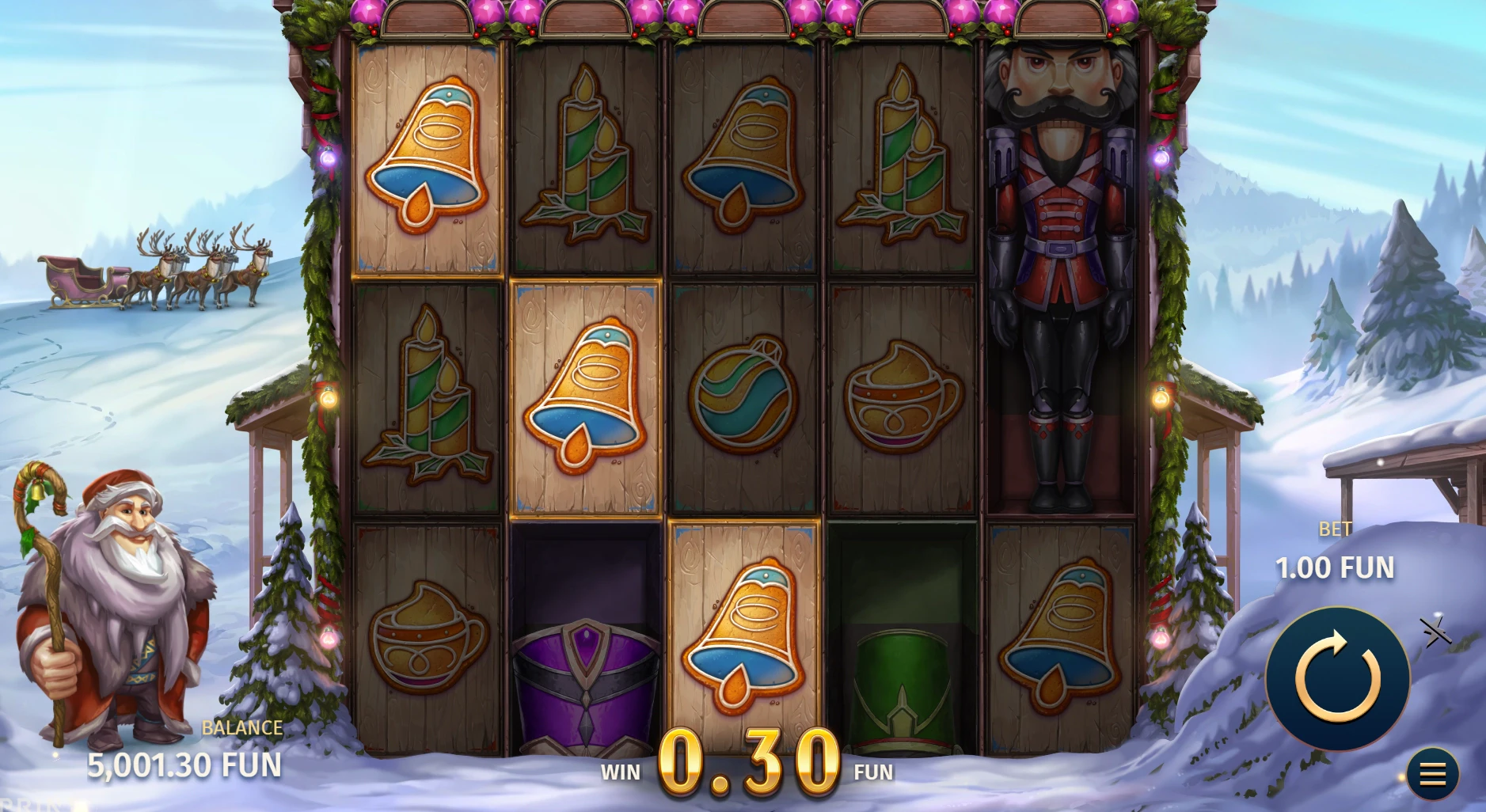 Play the Big Stack Nutcrack slot by Print Studios in demo mode