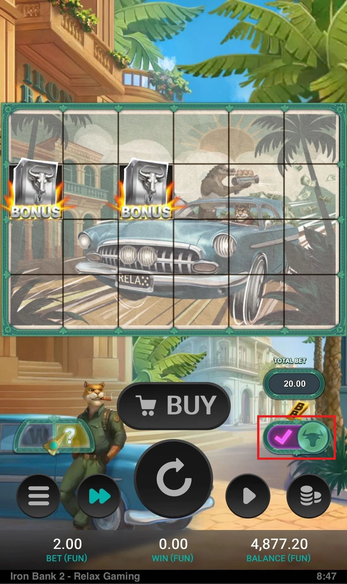 Iron Bank 2 Mobile Version - Bonus Reels upgraded game mode