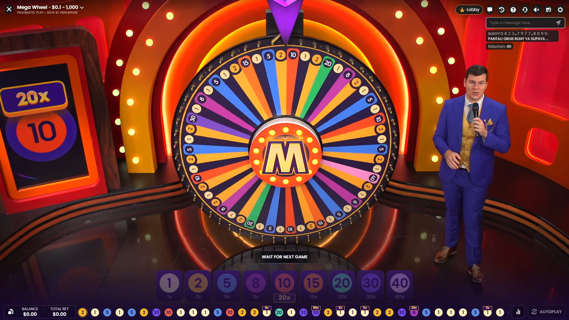 Mega Wheel Live | Casino game by Pragmatic Play